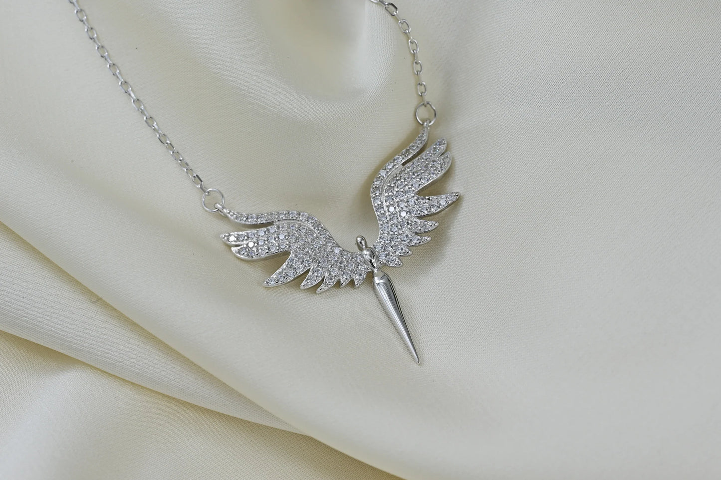 Silver Necklace Angel