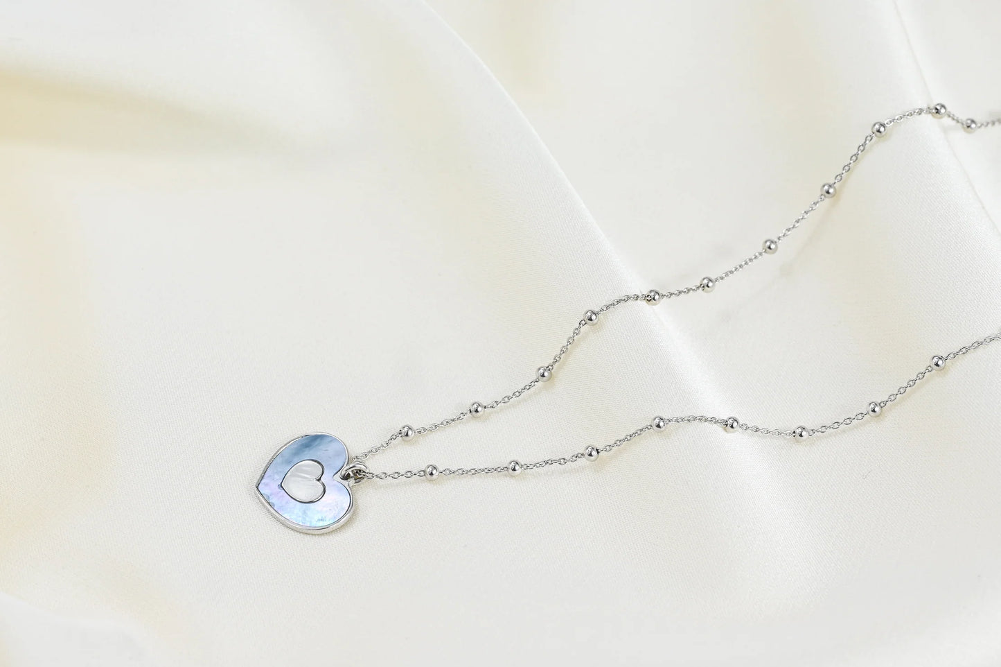 Silver Necklace Heart