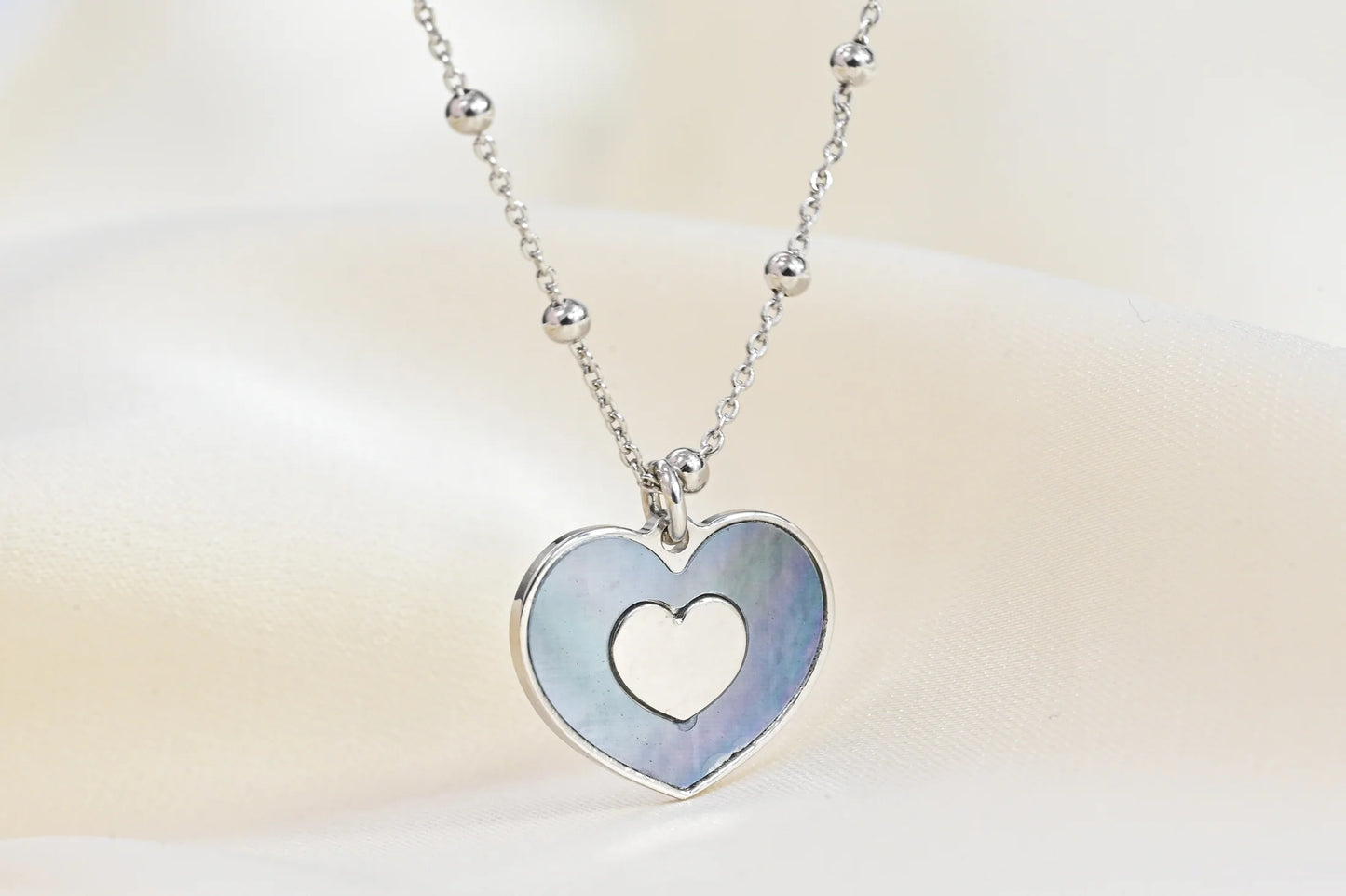 Silver Necklace Heart