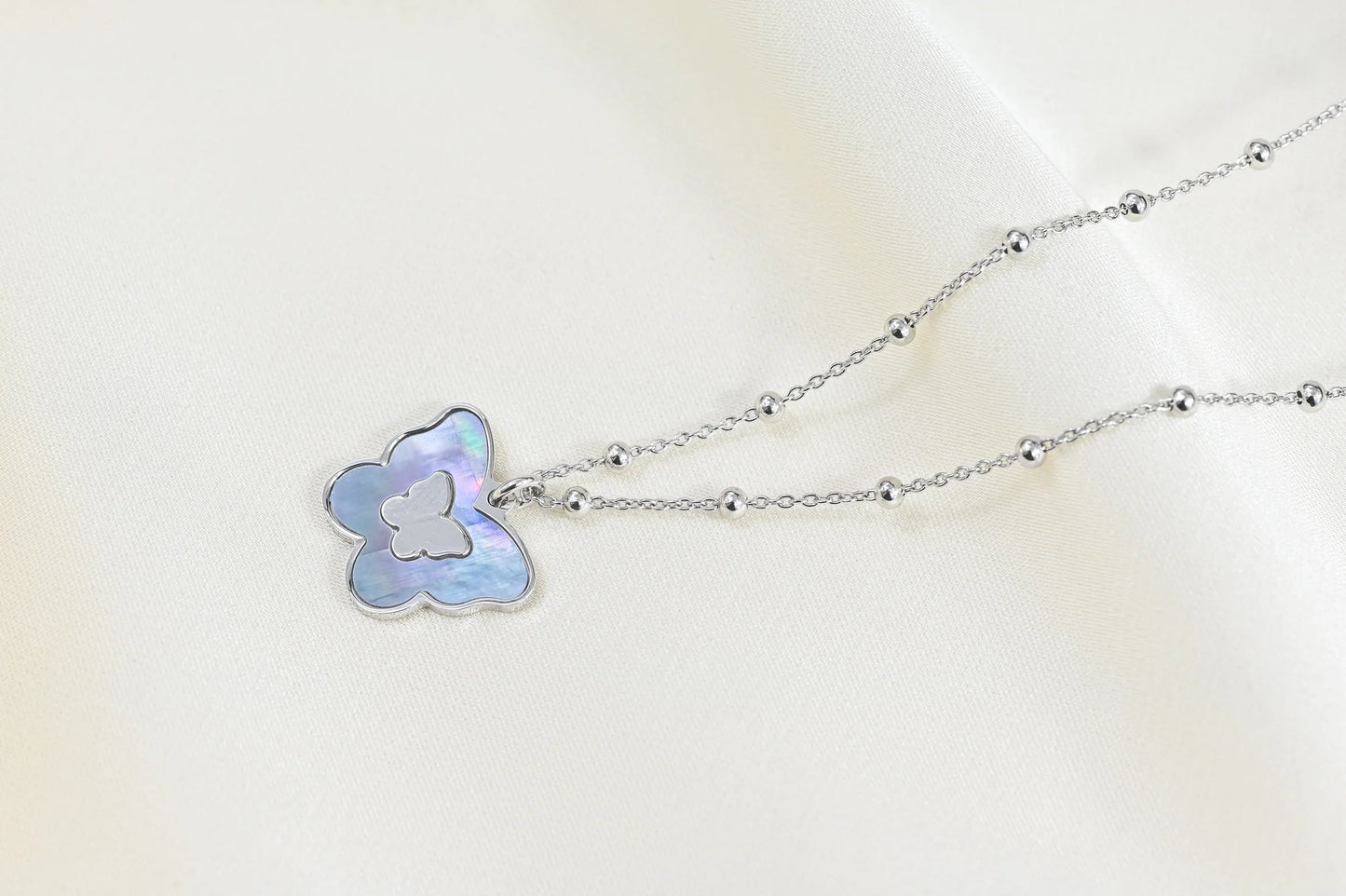 Silver Necklace Butterfly