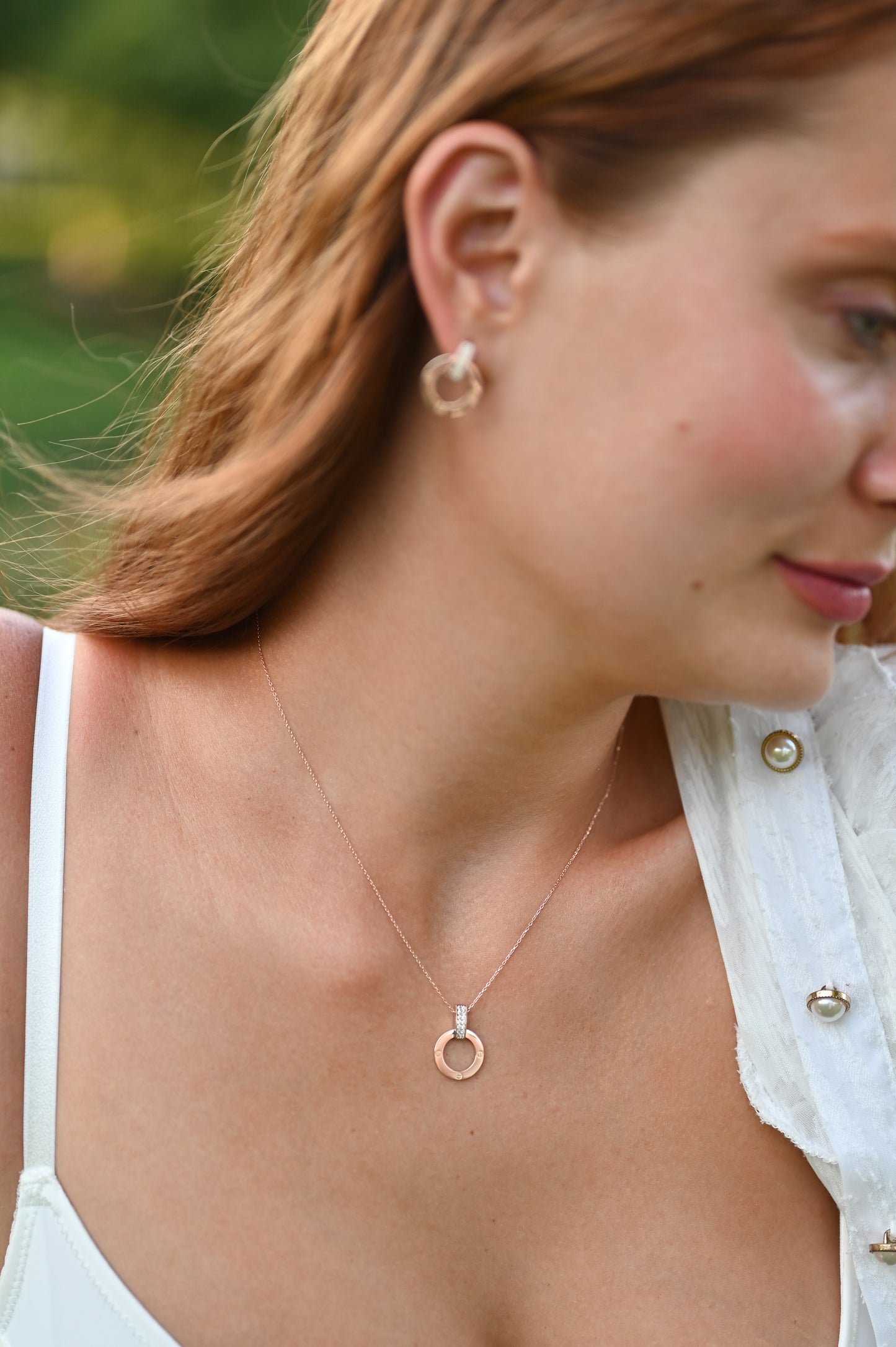 Necklace Circle Rose Gold