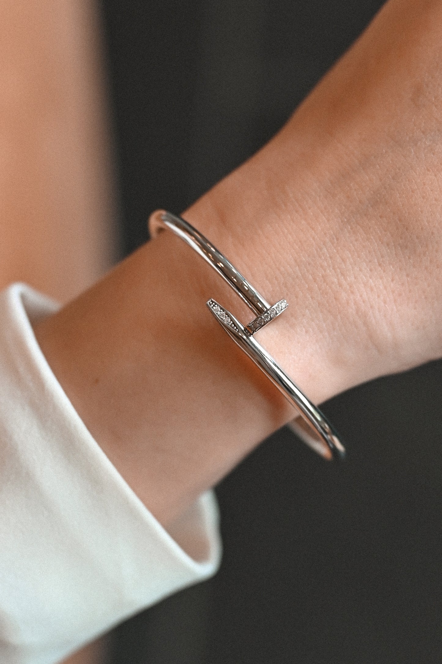 Bracelet Nail White Gold