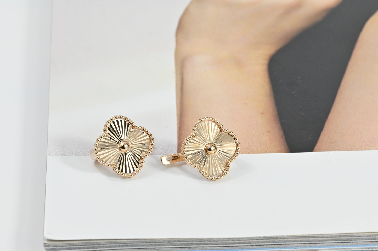 Earrings Gold clover