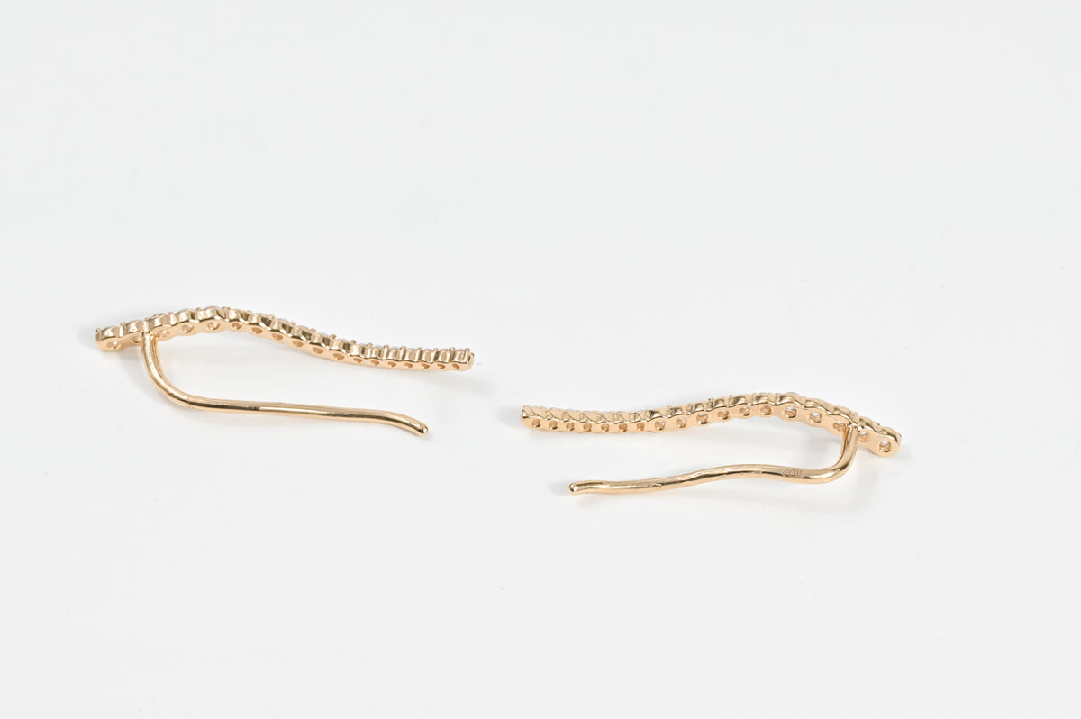 Cuff Earrings with Zirconia stones