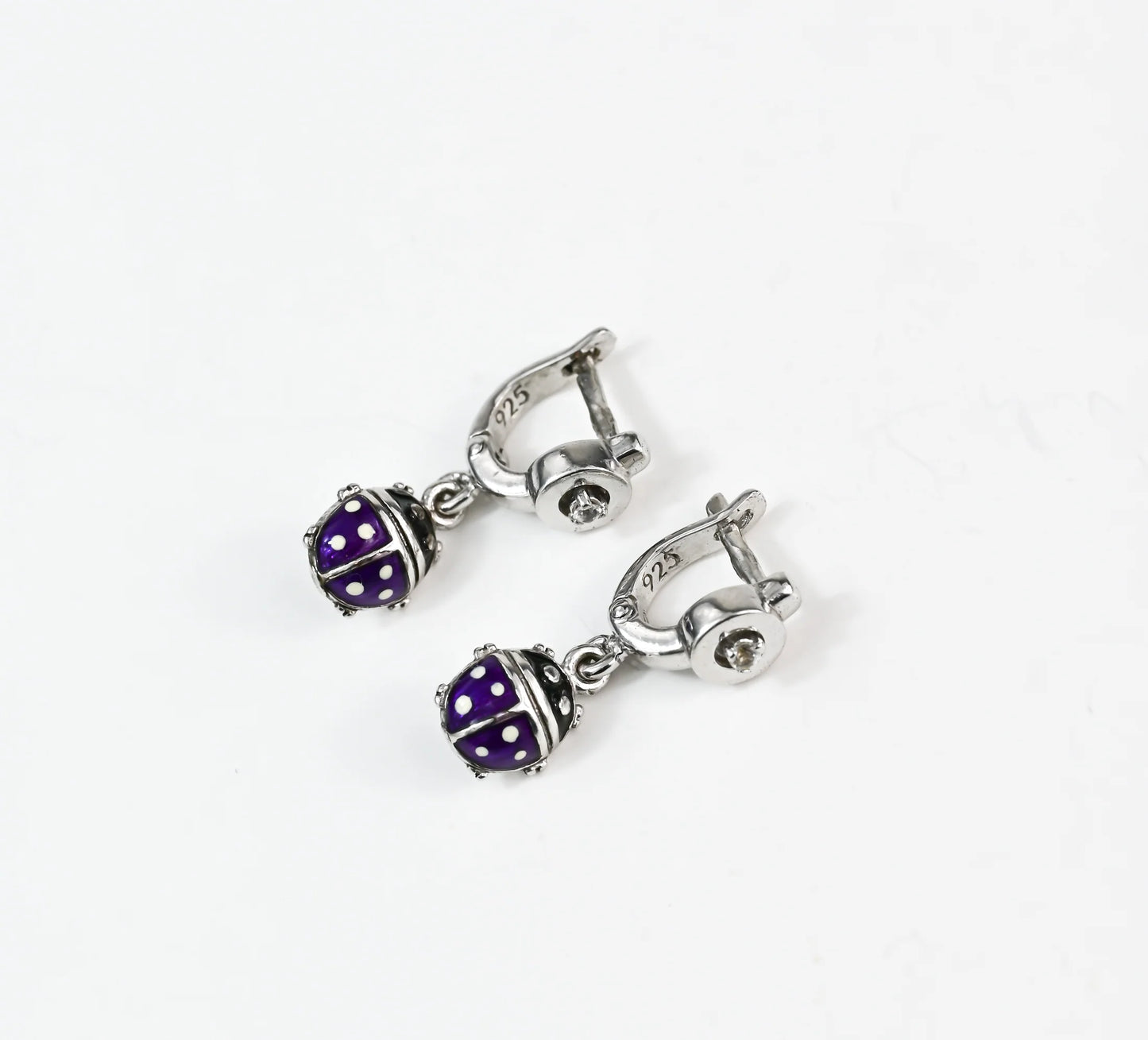 Kids Earrings with Sapphire Silver