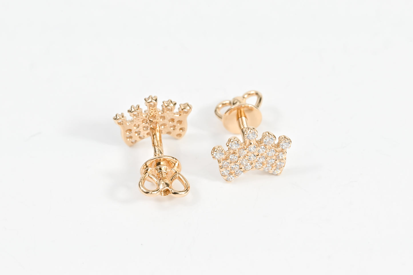 Stud Earrings Queen Rose Gold