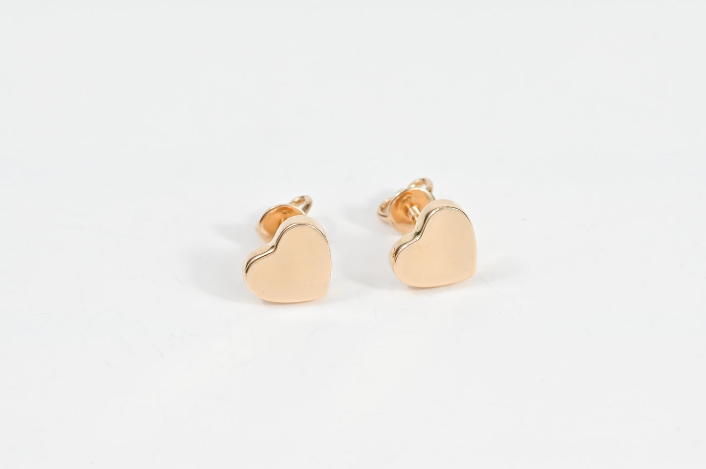 Hearts Stud Earrings Rose Gold