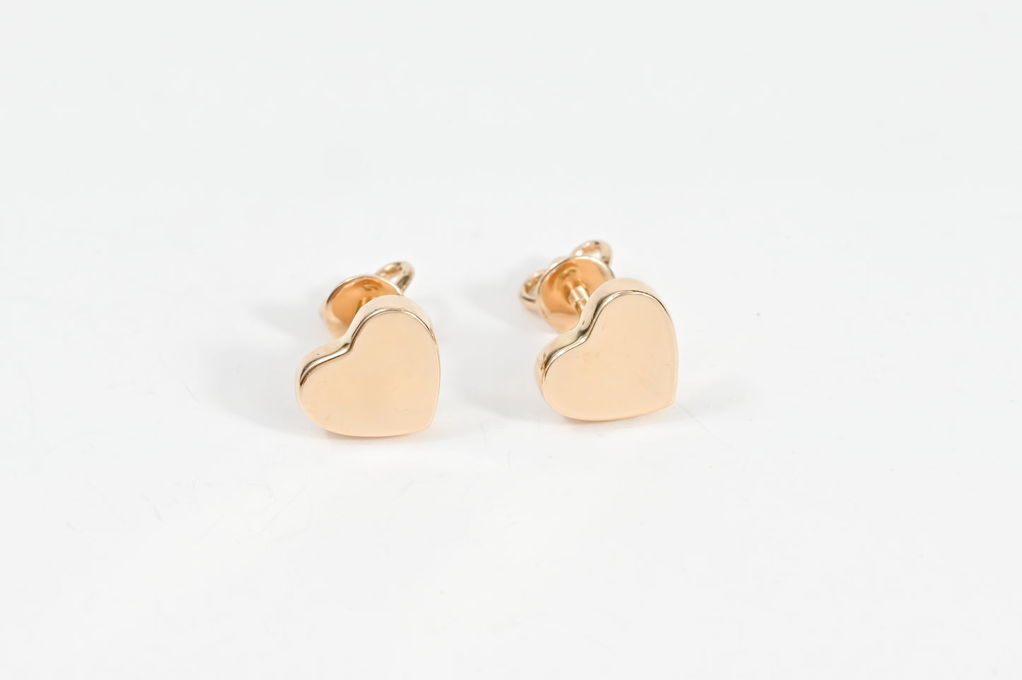 Hearts Stud Earrings Rose Gold