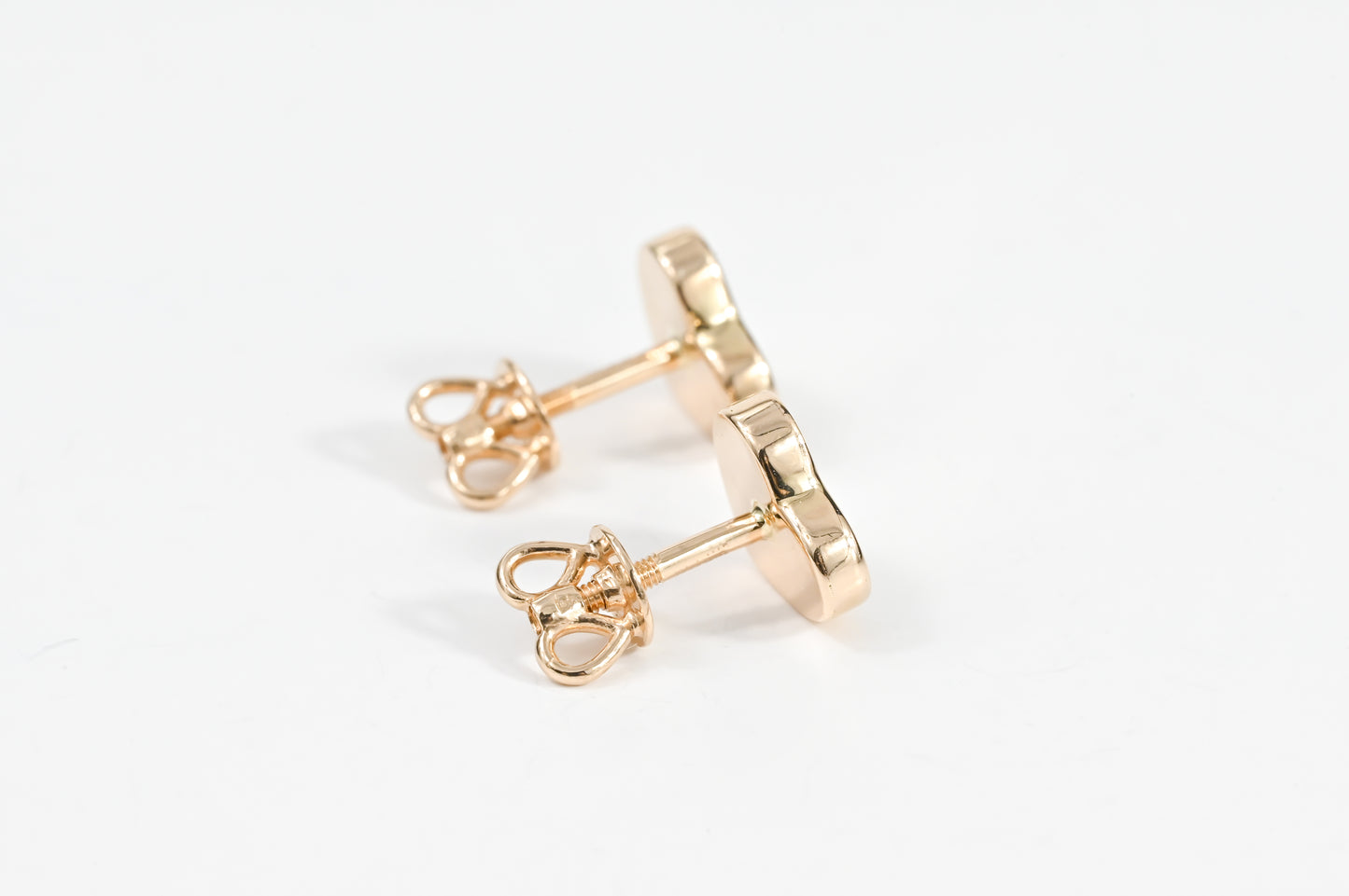Hearts Stud Earrings Rose Gold