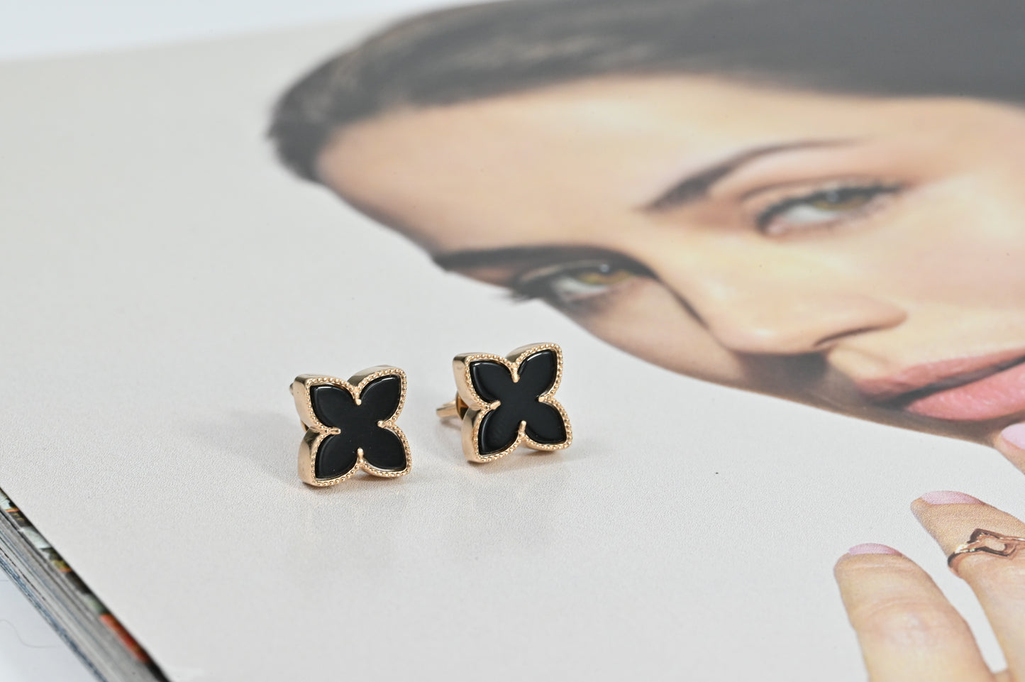 Flowers Agate Earrings