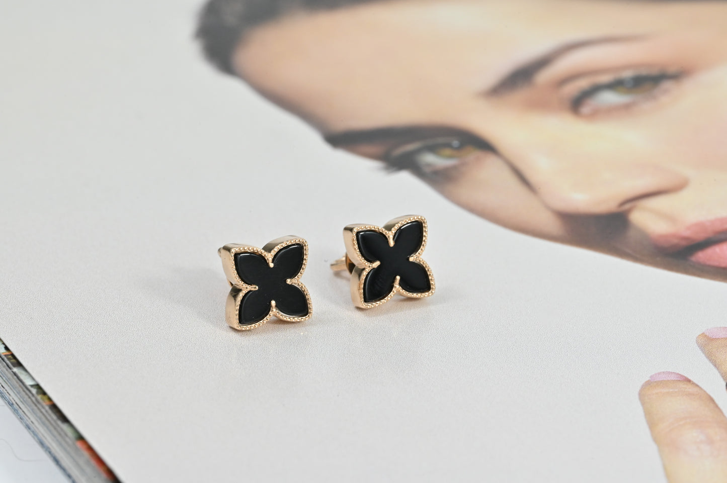 Flowers Agate Earrings