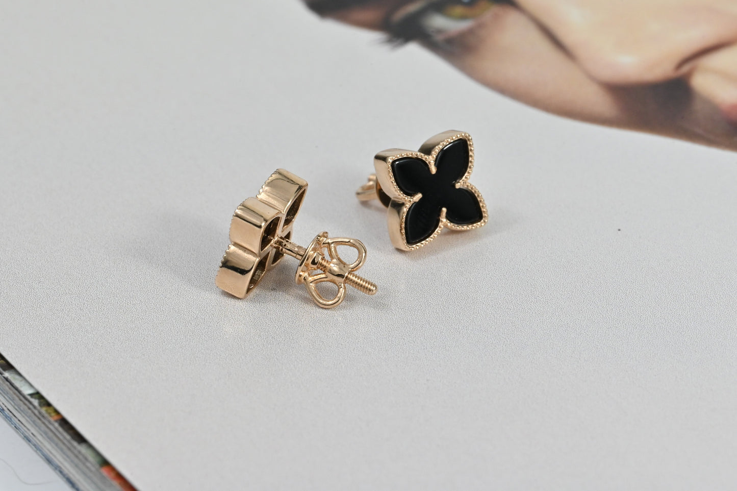 Flowers Agate Earrings