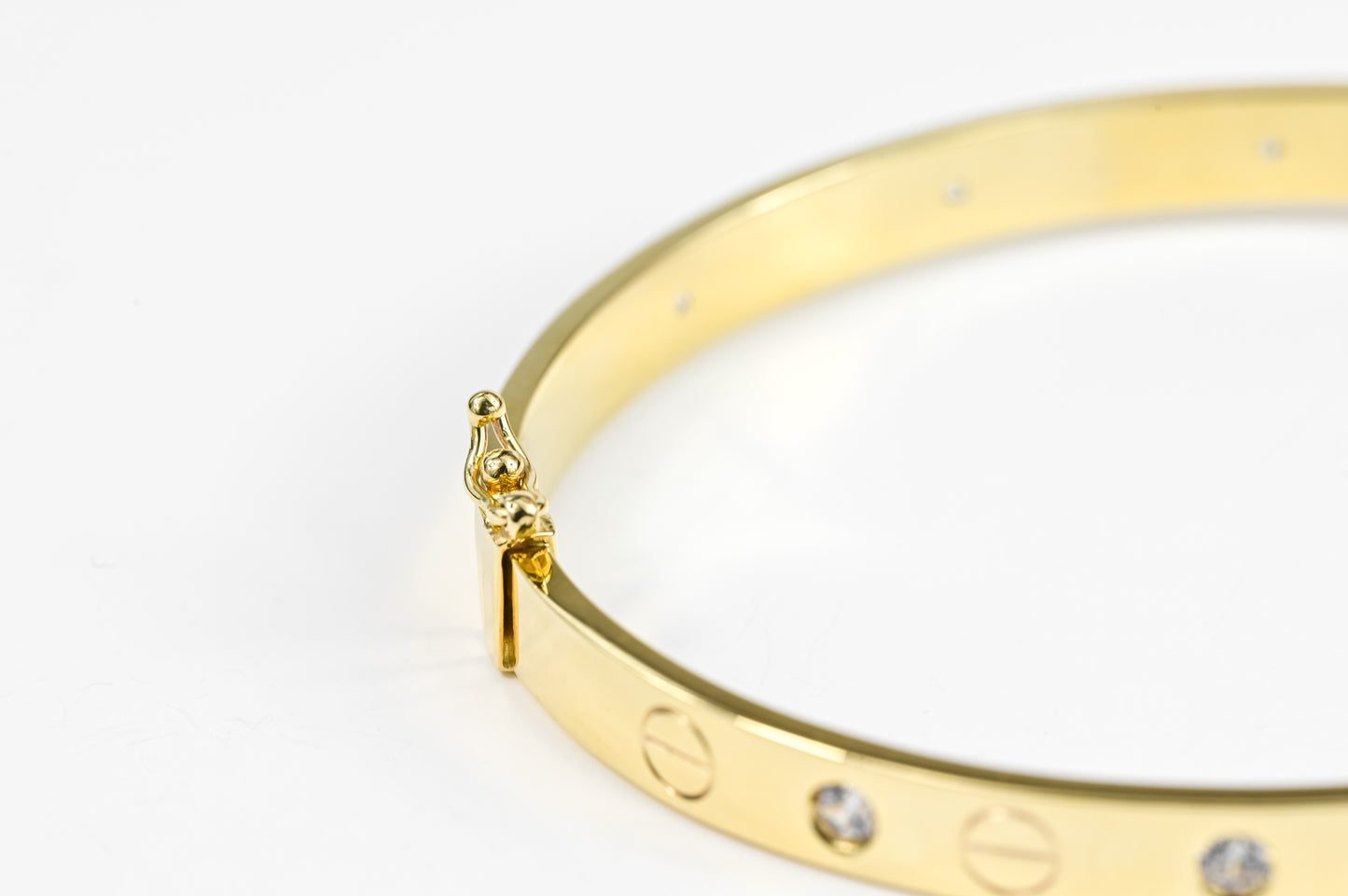 Bracelet Love Yellow Gold with Zirconia stones