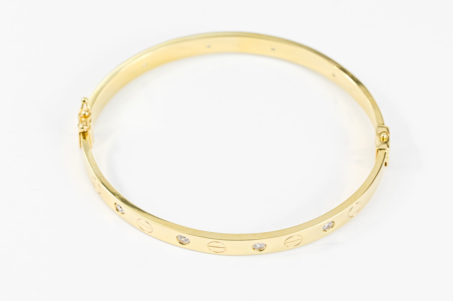Bracelet Love Yellow Gold with Zirconia stones