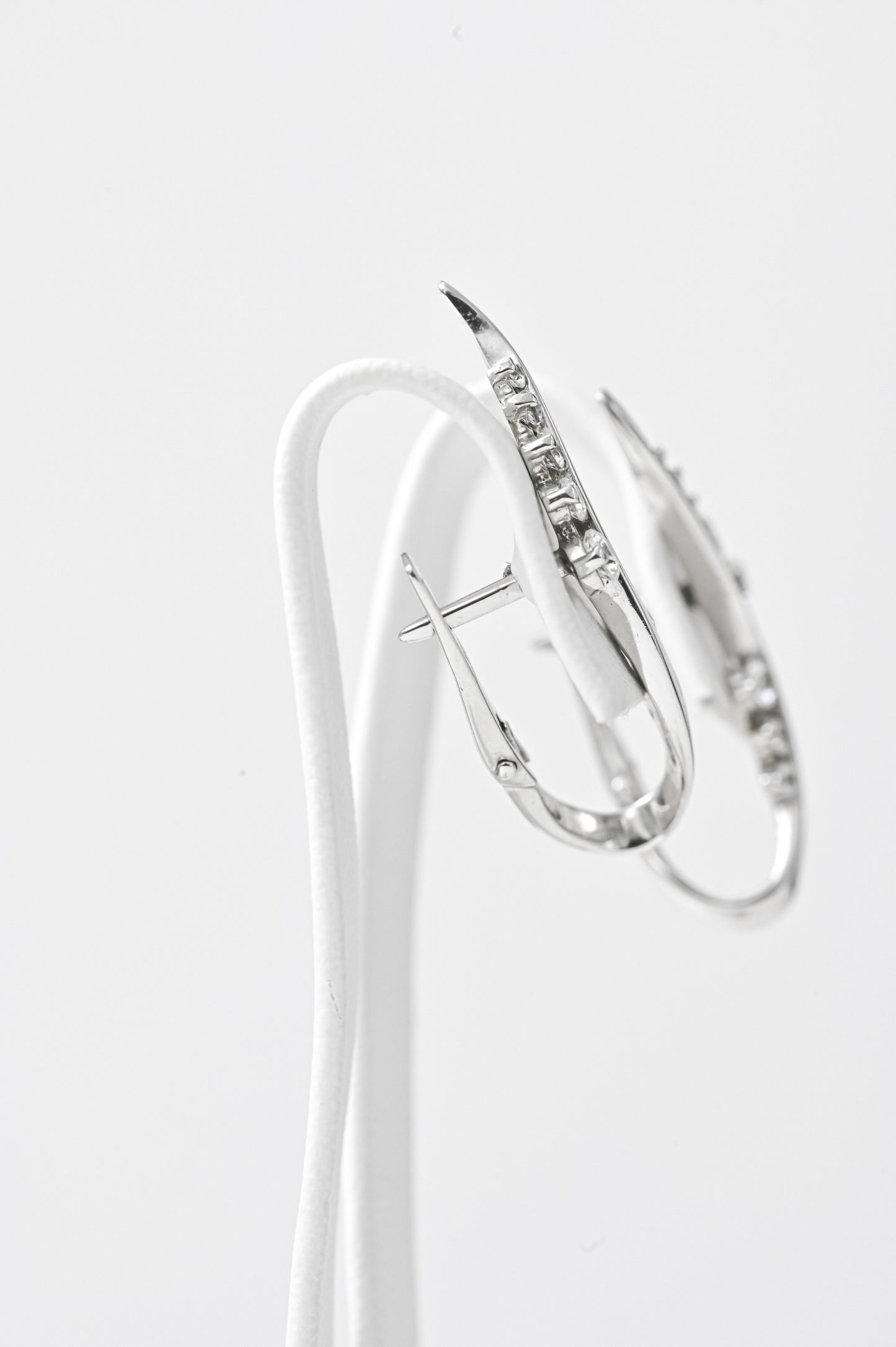 Earrings Branch White Gold with Zirconia stones