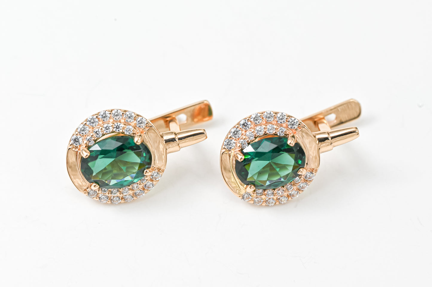 Earrings Green Quartz