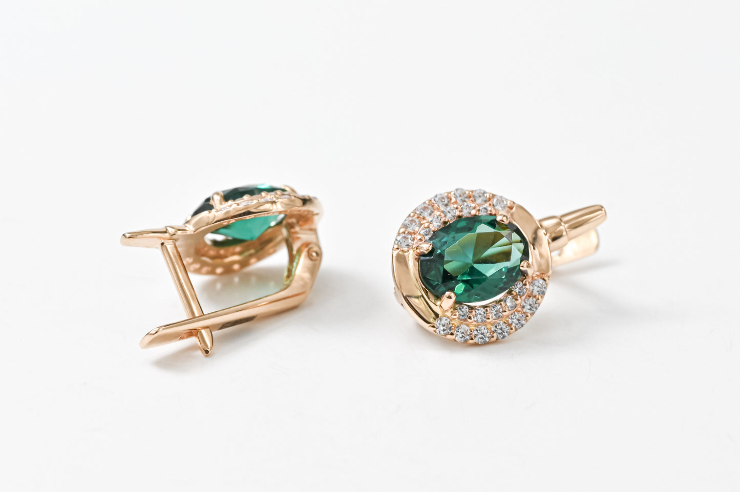 Earrings Green Quartz