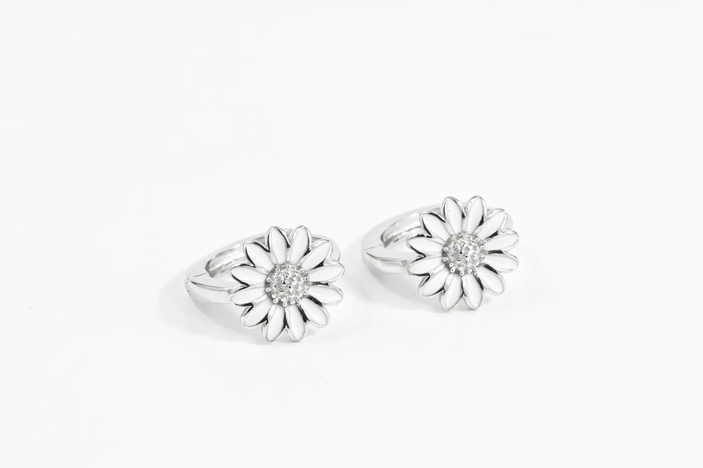 Silver Kids Earrings Flowers