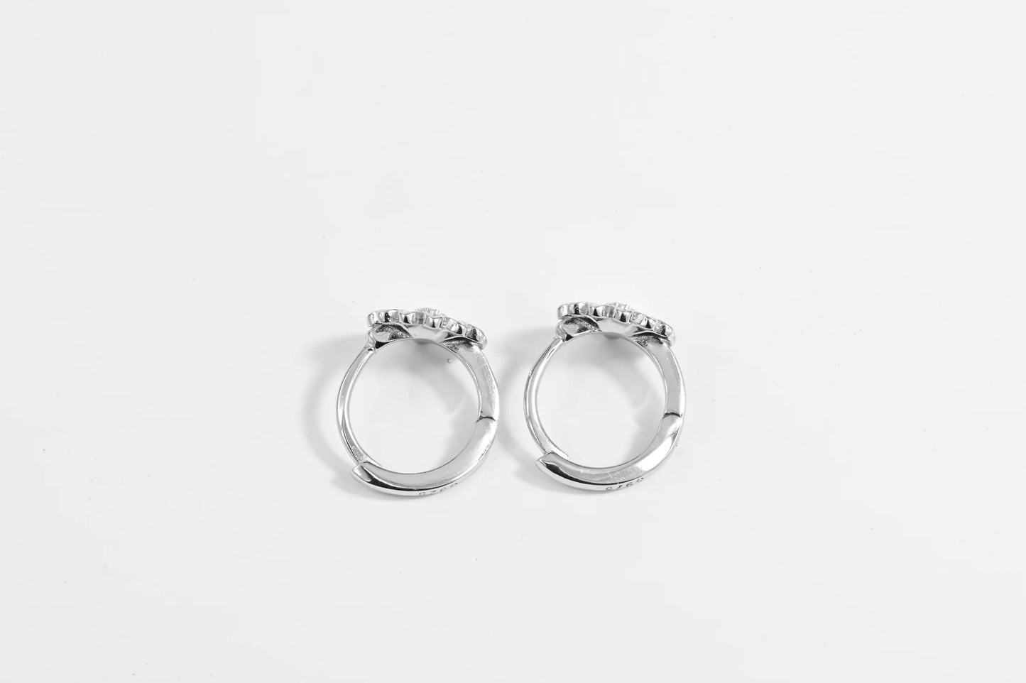 Silver Kids Earrings Flowers