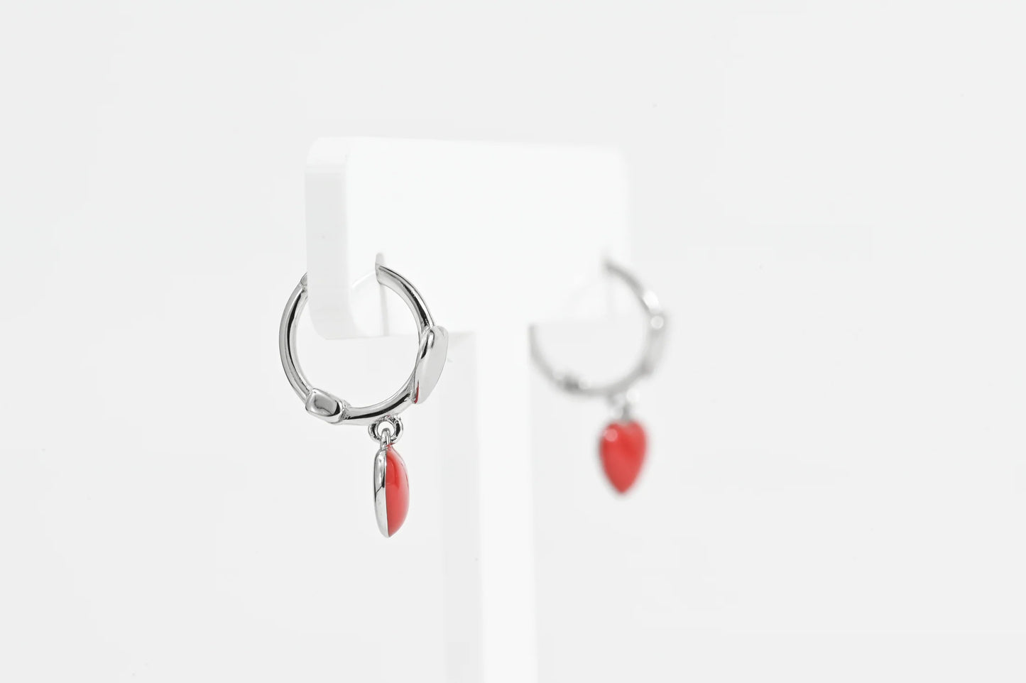 Silver Kids Earrings Love