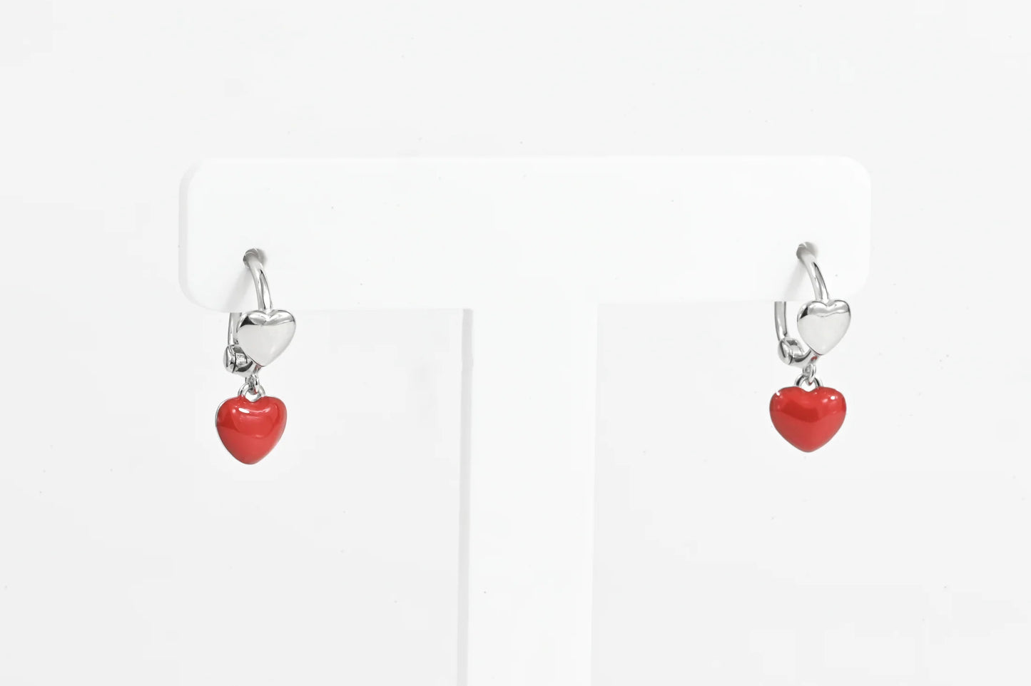 Silver Kids Earrings Love
