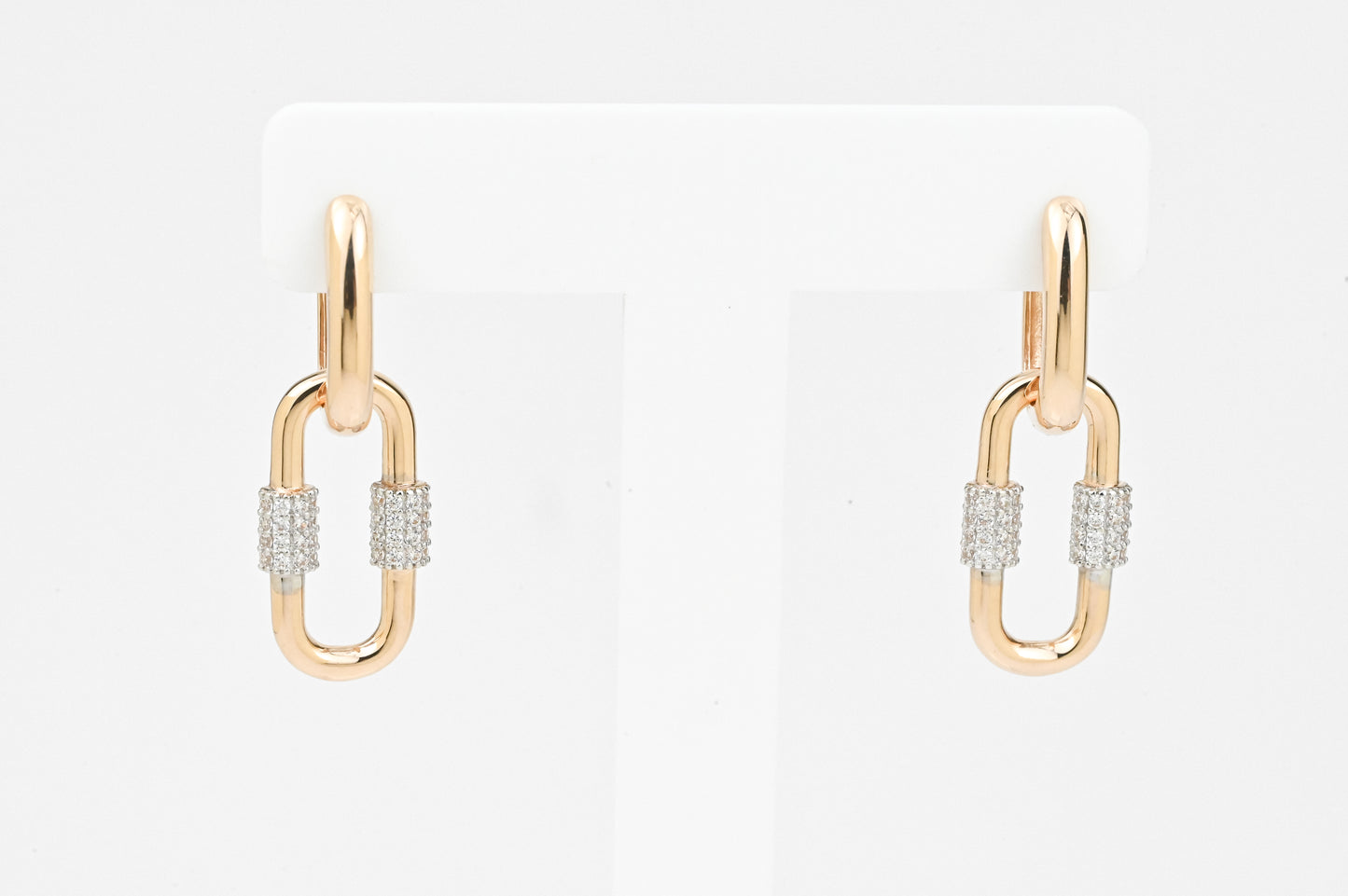 Earrings Chain with Zirconia stones