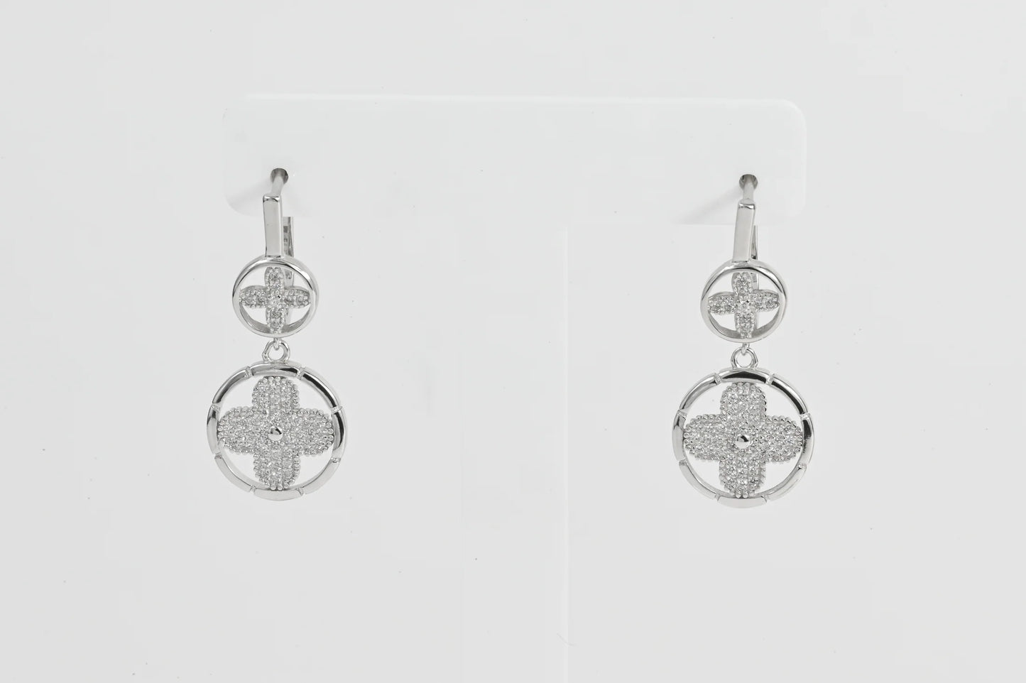 Silver Set Flowers (Earrings,Ring)
