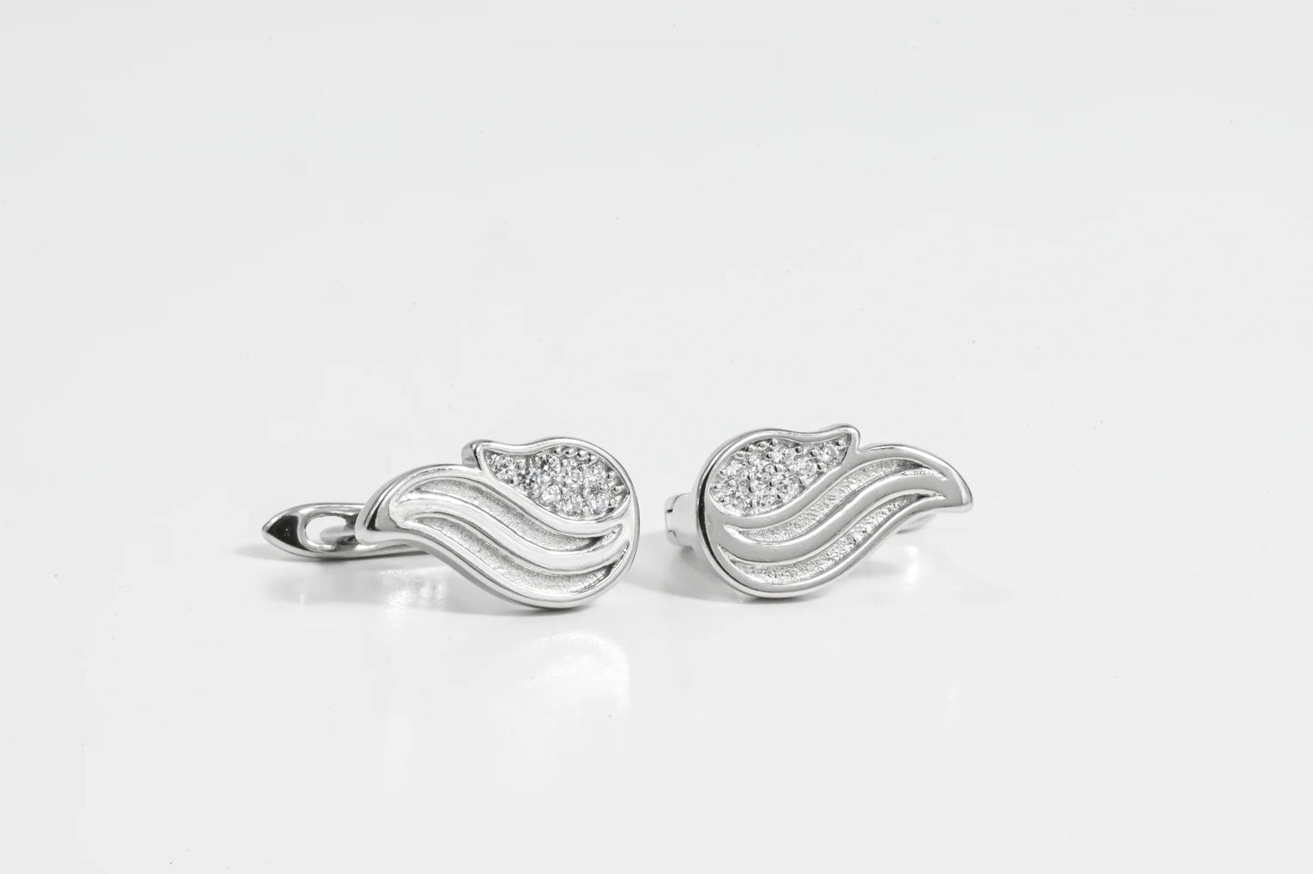 Silver Kids Earrings Angel English lock