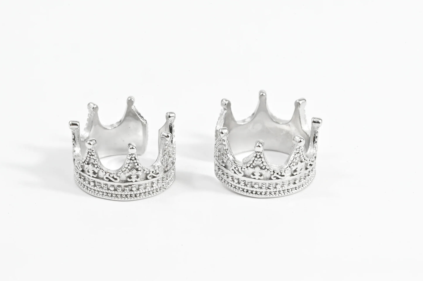 Cuff Silver Earrings Crown