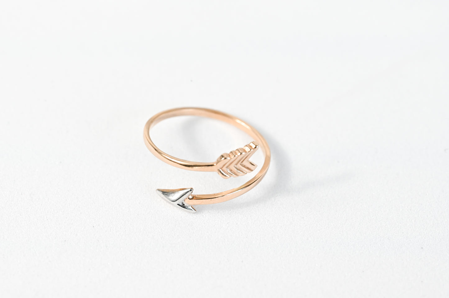 Ring Arrow Rose&White Gold
