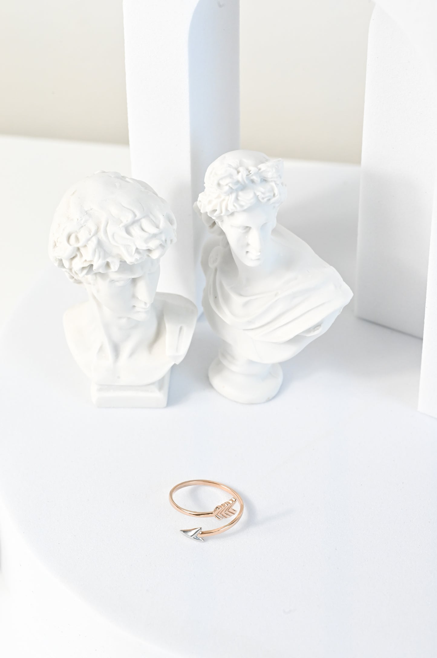 Ring Arrow Rose&White Gold