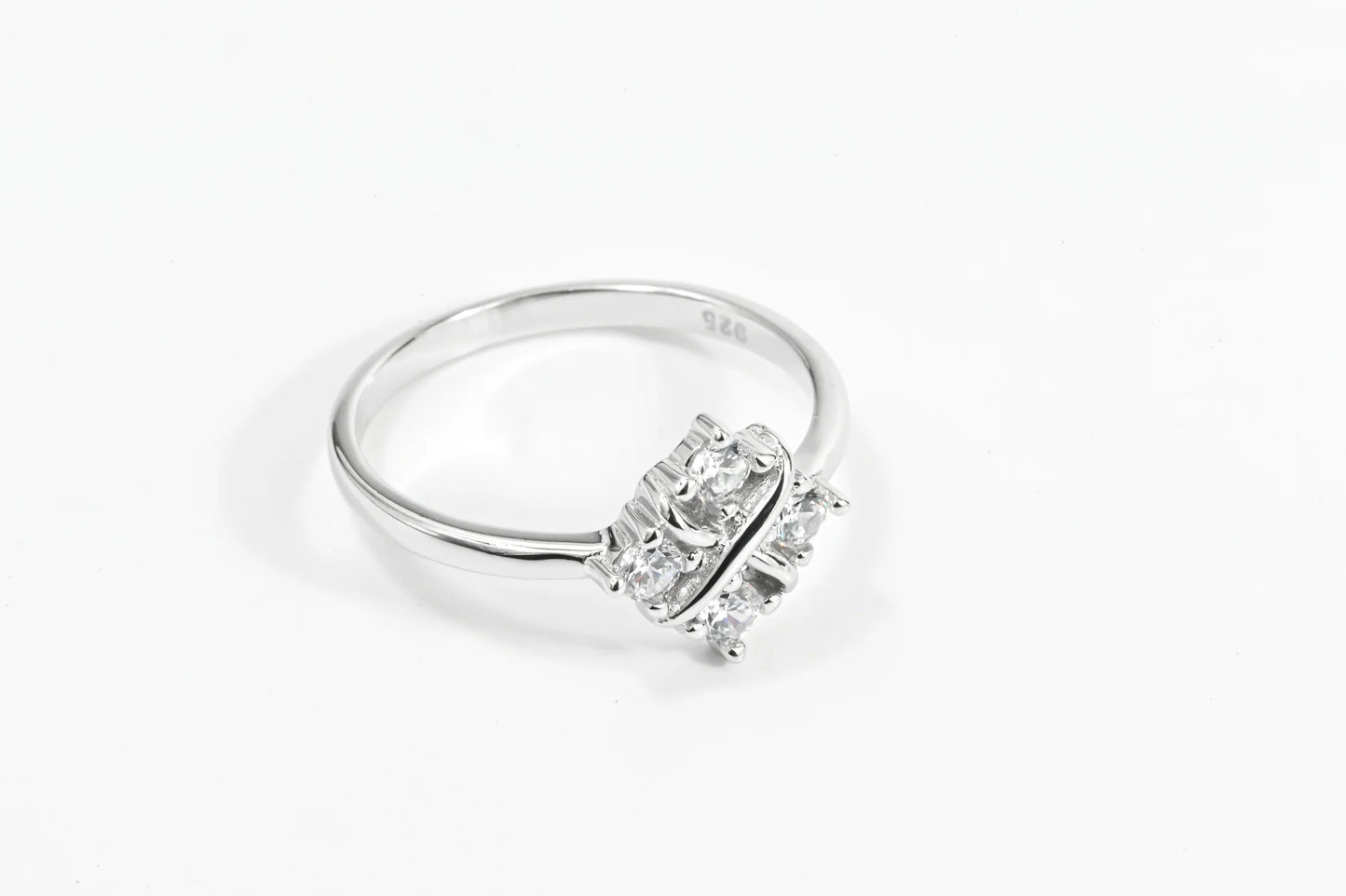 Silver Set Squares Zirconia stones (Ring,Earrings,Pendant)