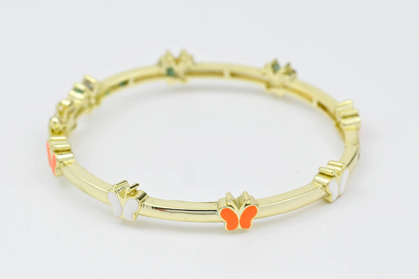 Kids Bracelet Butterfly Gold Plated