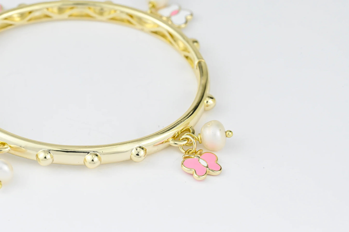 Kids Bracelet with moving Beads Gold Plated