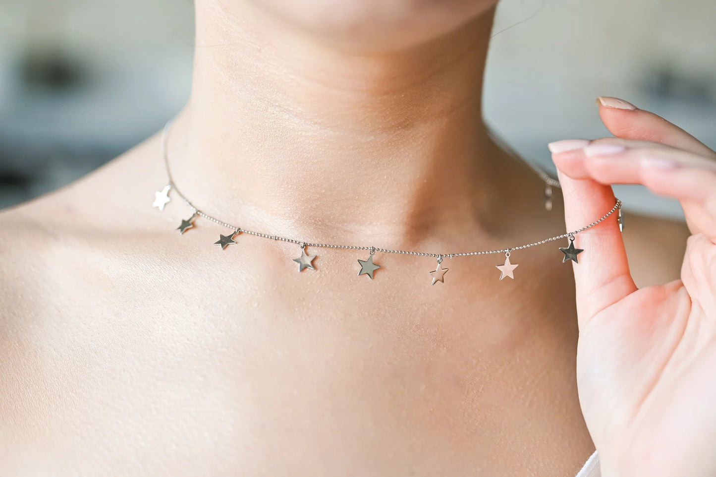 Silver Starry Sky Silver Necklace