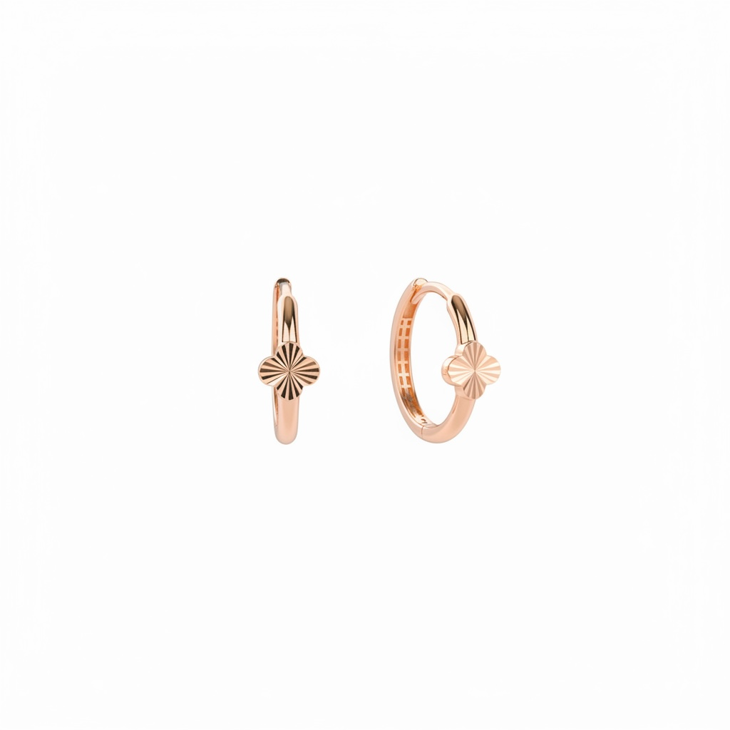 Rose Gold Hoops Earrings