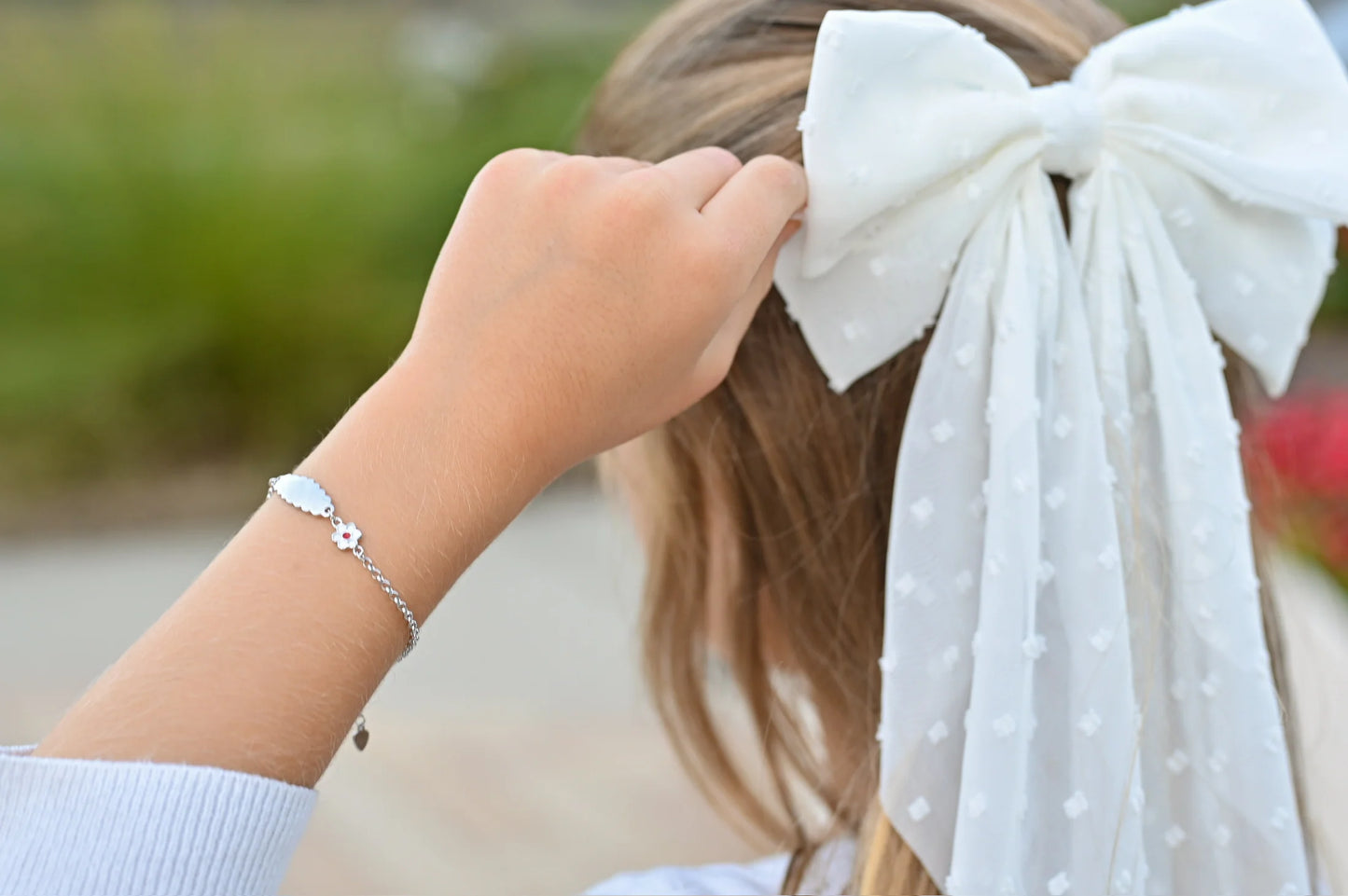 Kids Silver Bracelet Flower