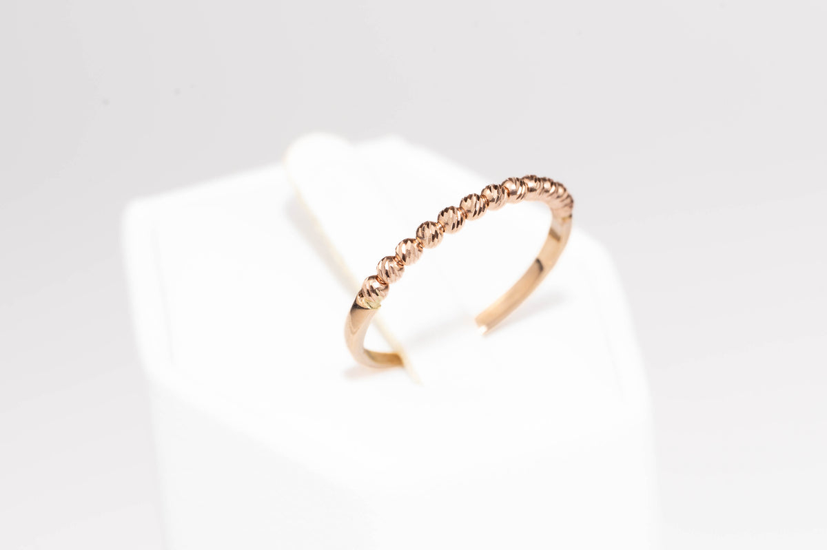Rose Gold Ring Minimalist Ball