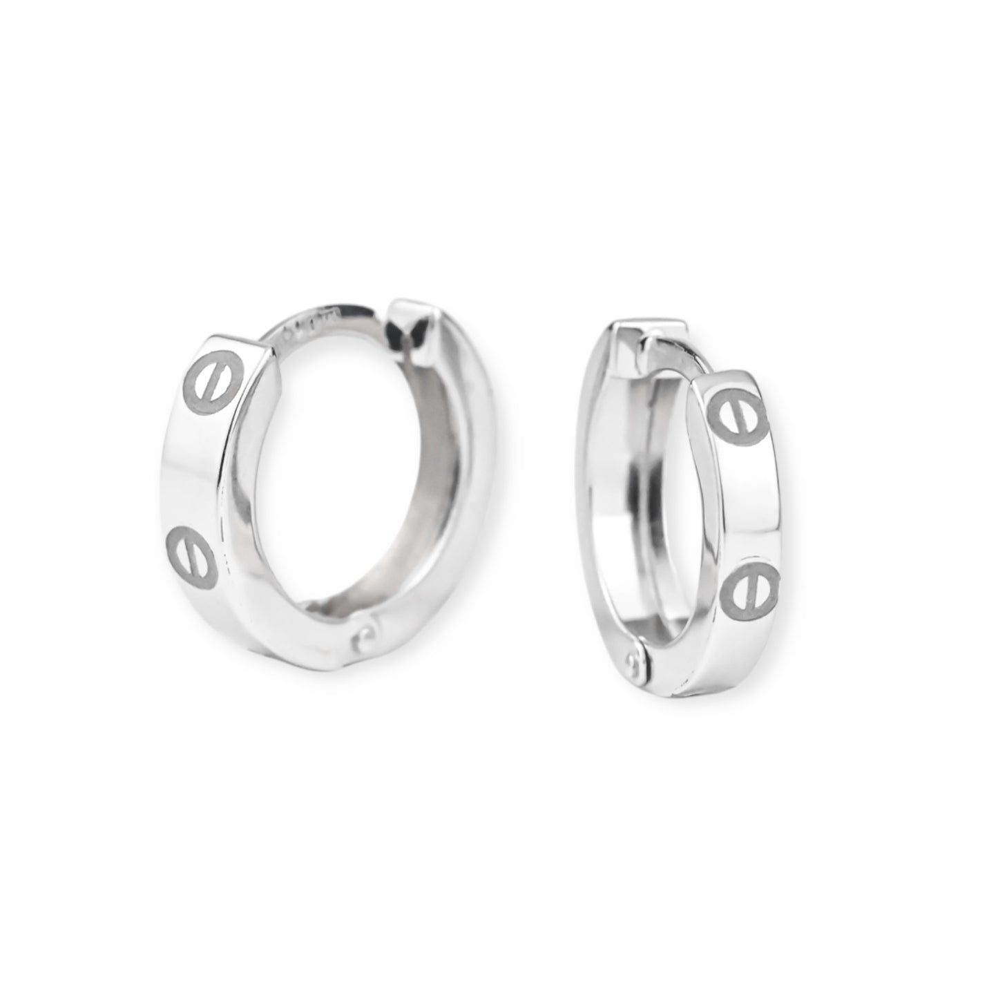Hoop Earrings White Gold