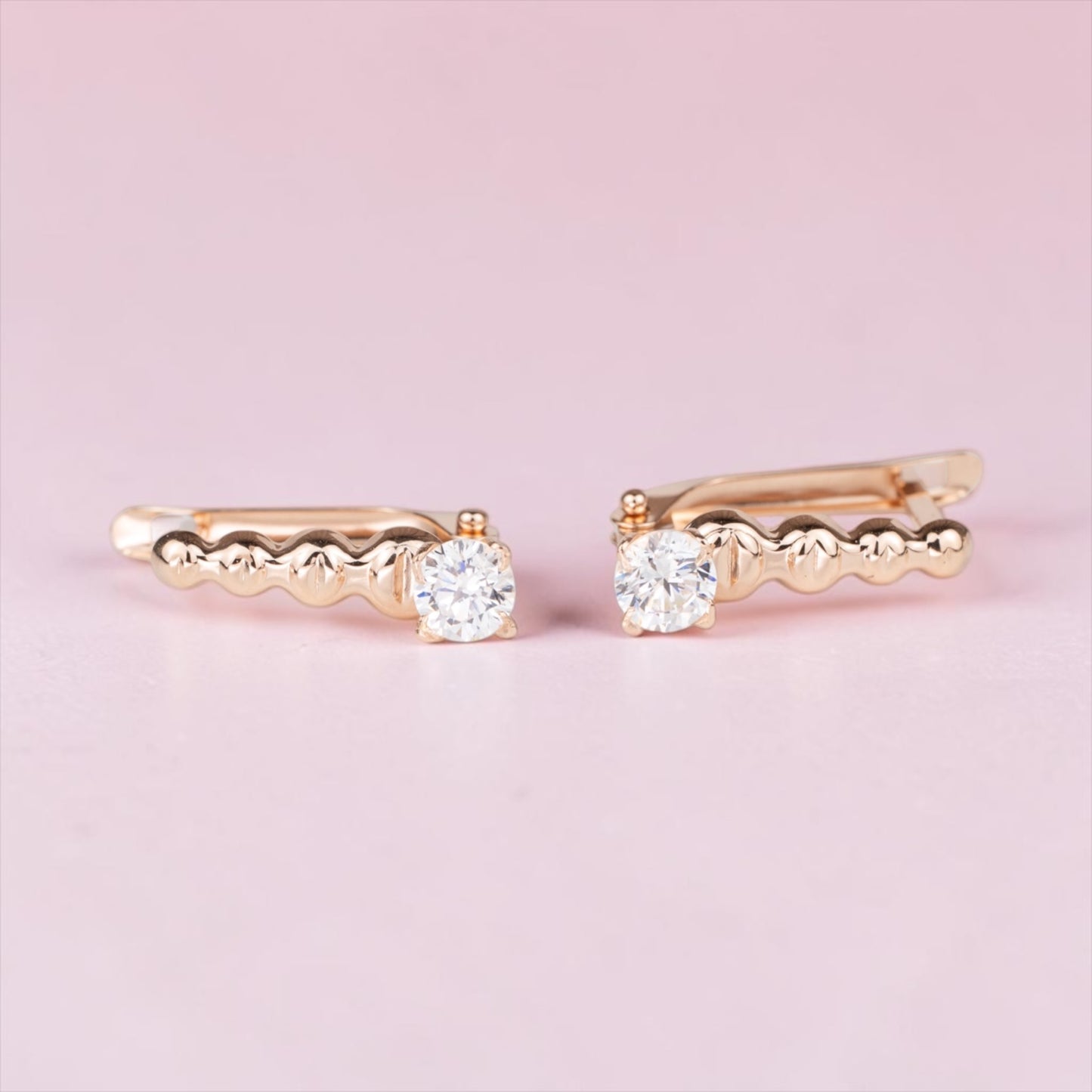 Rose Gold 585 Earrings