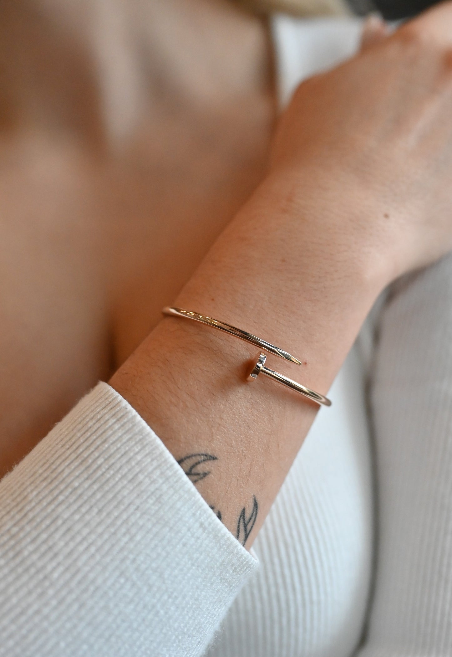 Rose Gold Bracelet Nail