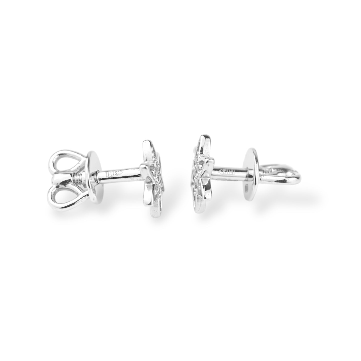 Kids Earrings Stars White Gold