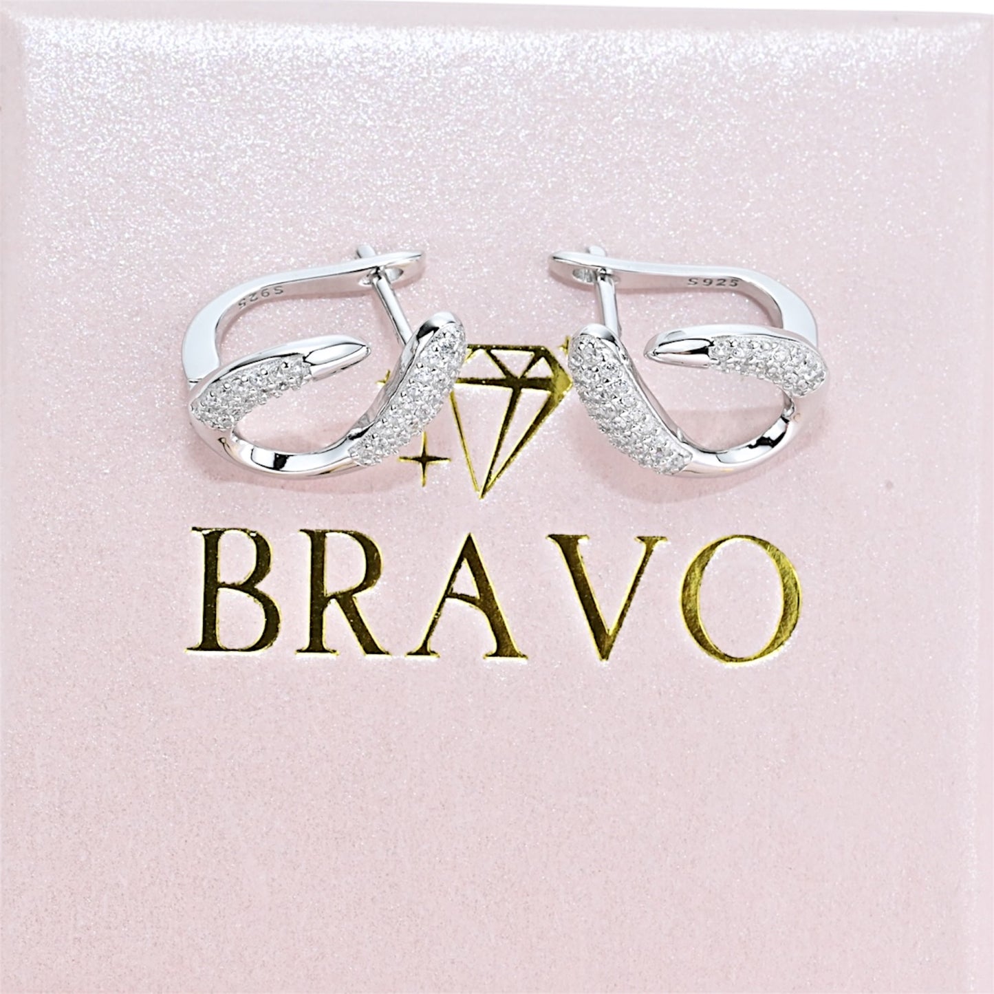 Silver Earrings English Lock