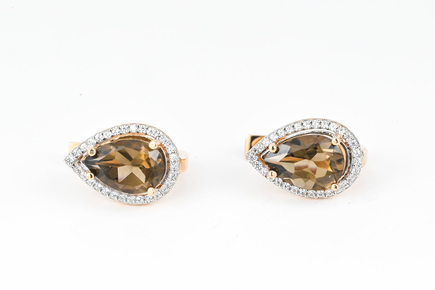 Earrings Drop Smoky Topaz