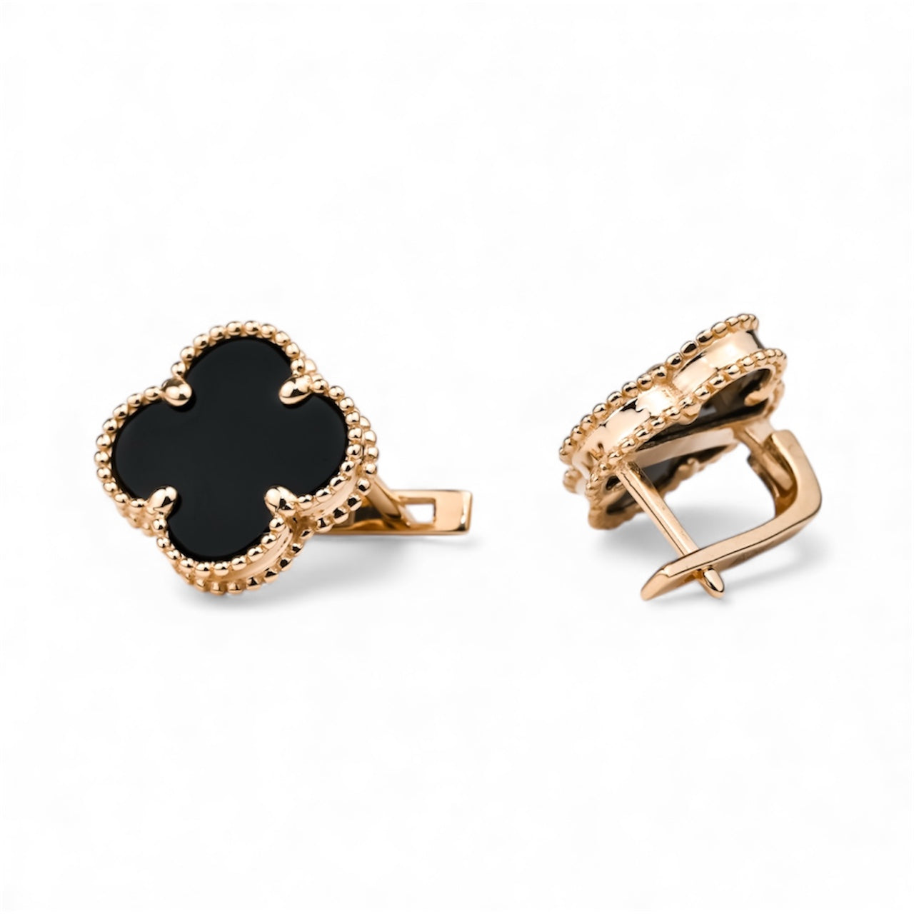 Clover Onyx Earrings