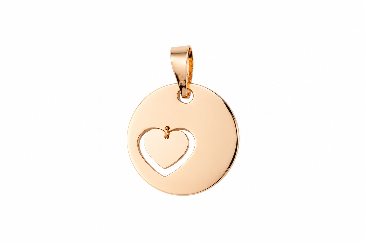 Rose Gold Pendant Hearts