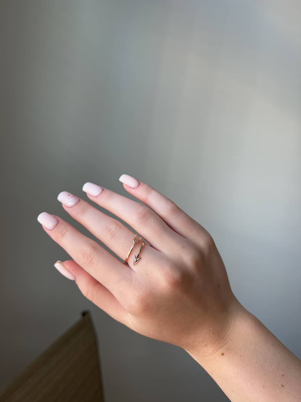Ring Arrow Rose&White Gold