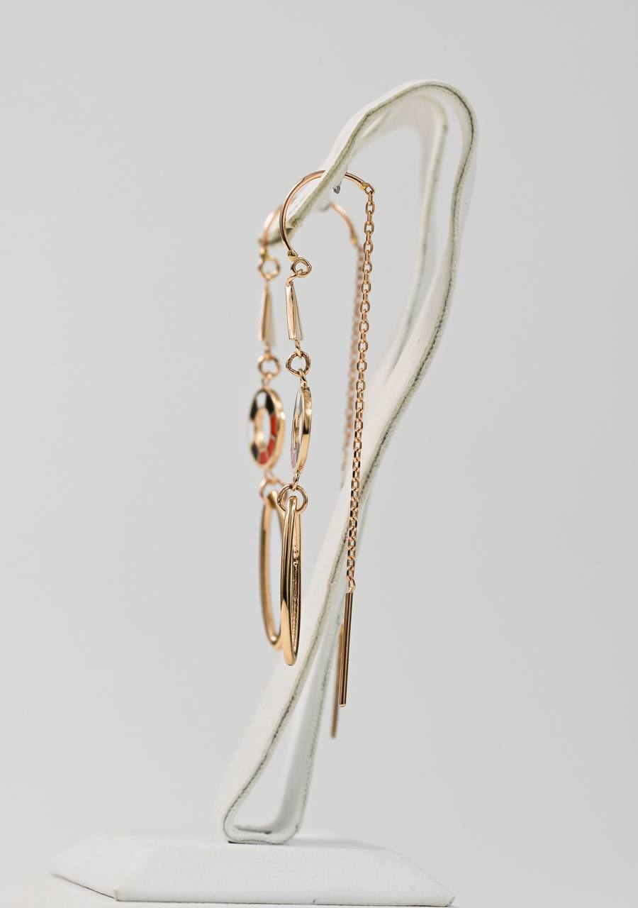Earrings with Enamel