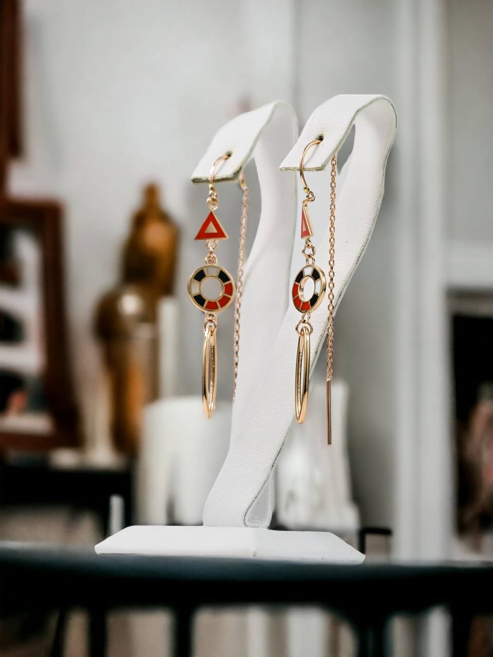 Earrings with Enamel