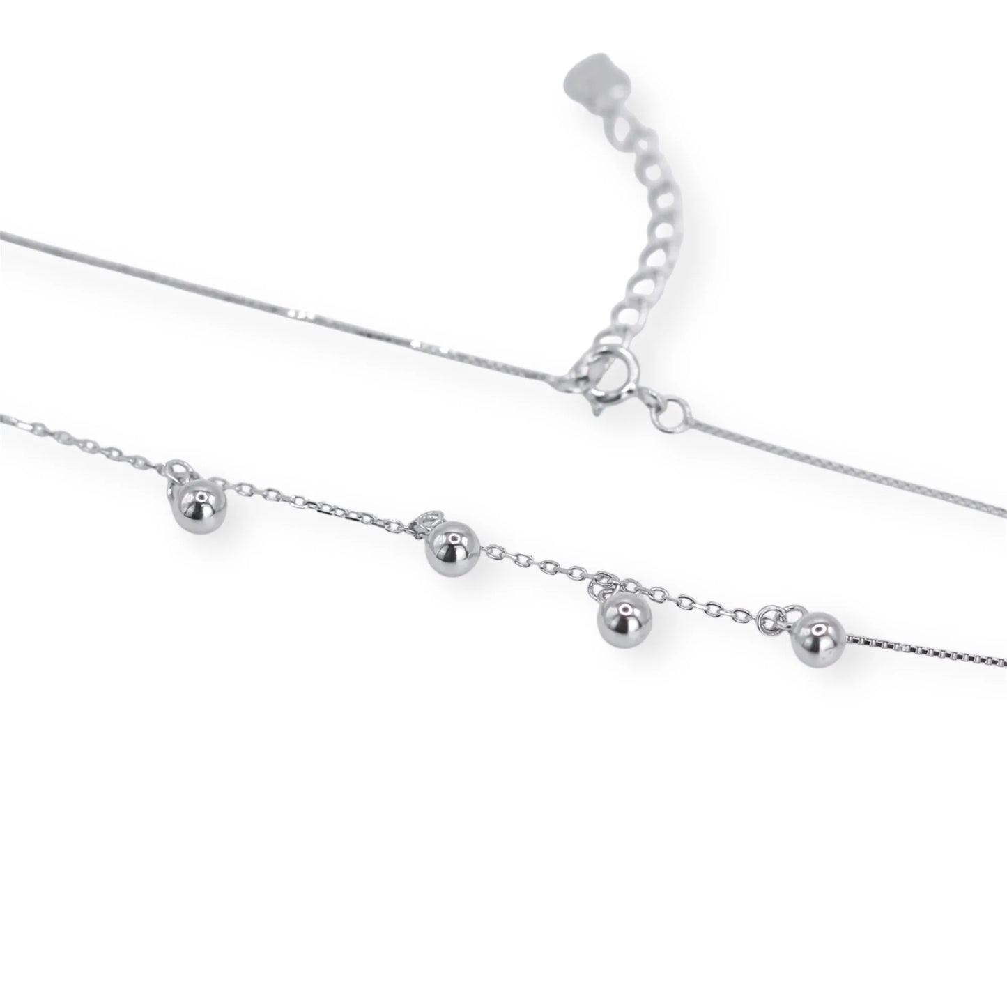 Silver Anklet with Charm